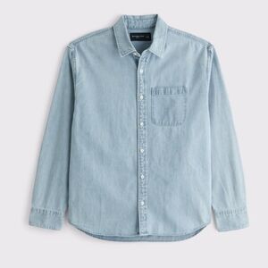 114. Abercrombie Fitch mens small denim blouse